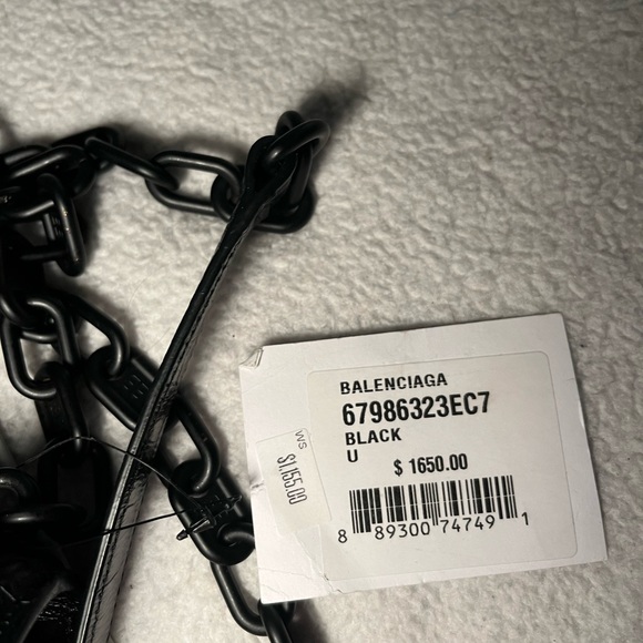BALENCIAGA BLACK CALFSKIN LEATHER GOSSIP CROSSBODY BAG NWT SEE DESCRIPTION - Picture 7 of 11